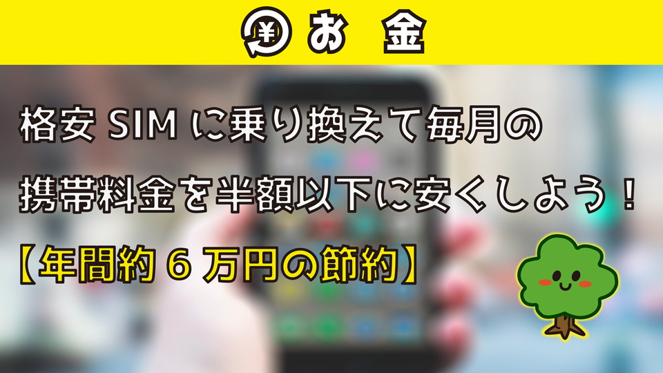 格安SIM 乗り換え 節約