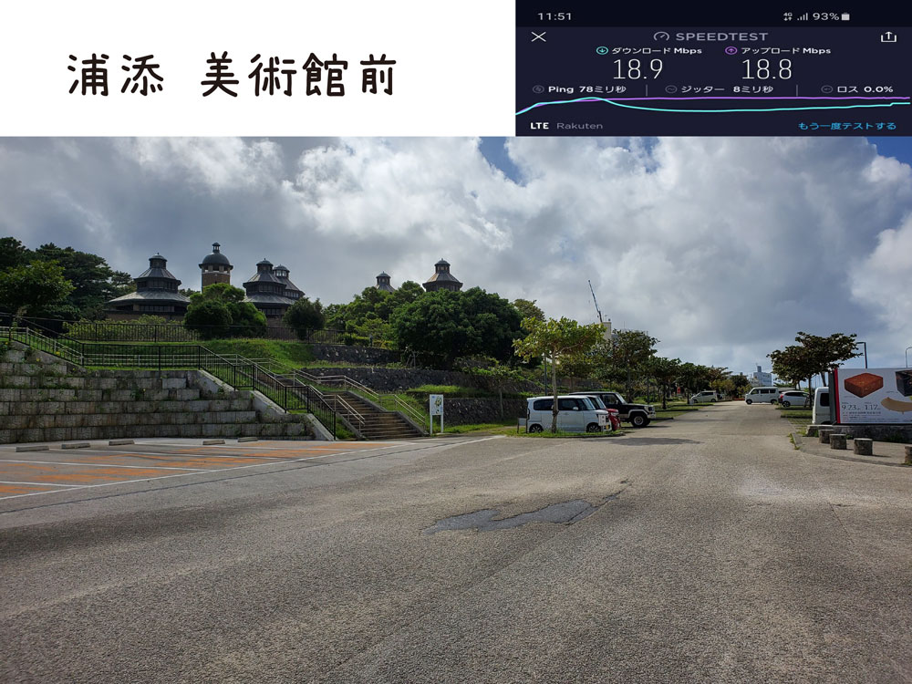 沖縄 楽天モバイル 通信速度 電波 浦添